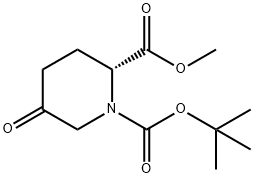 methyl (R)-N-(tert-butoxycarbonyl)-5-oxopiperidine-2-carboxylate Struktur