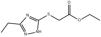 Acetic acid, [(5-ethyl-1H-1,2,4-triazol-3-yl)thio]-, ethyl ester (9CI) Struktur