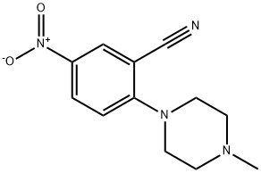 2-(4-methylpiperazin-1-yl)-5-nitrobenzonitrile Struktur