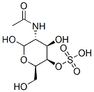 [(2R,3R,4R,5R)-5-acetamido-4,6-dihydroxy-2-(hydroxymethyl)oxan-3-yl] hydrogen sulfate Struktur