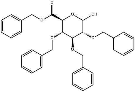 2,3,4-Tri-O-benzyl-D-glucuronic acid benzyl ester Struktur