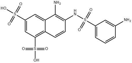 1,3-NAPHTHALENEDISULFONIC ACID, 5-AMINO-6-[[(3-AMINOPHENYL)SULFONYL]AMINO]- Struktur