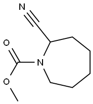 1H-Azepine-1-carboxylic  acid,  2-cyanohexahydro-,  methyl  ester Struktur