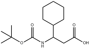 3-TERT-BUTOXYCARBONYLAMINO-3-CYCLOHEXYL-PROPIONIC ACID Struktur