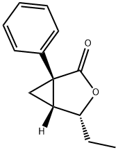 3-Oxabicyclo[3.1.0]hexan-2-one,4-ethyl-1-phenyl-,(1S,4R,5R)-(9CI) Struktur