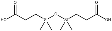 3-[(2-carboxyethyl-dimethyl-silyl)oxy-dimethyl-silyl]propanoic acid Struktur