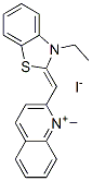 2-[(3-ethyl-3H-benzothiazol-2-ylidene)methyl]-1-methylquinolinium iodide  Struktur