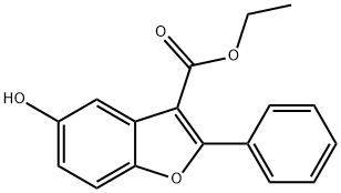 5-HYDROXY-2-PHENYL-BENZOFURAN-3-CARBOXYLIC ACID ETHYL ESTER Struktur