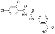 3-[[[(2,4-DICHLOROBENZOYL)AMINO]THIOXOMETHYL]AMINO]-BENZOIC ACID Struktur