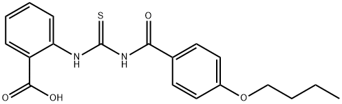 2-[[[(4-BUTOXYBENZOYL)AMINO]THIOXOMETHYL]AMINO]-BENZOIC ACID Struktur