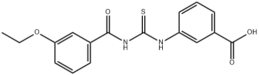 3-[[[(3-ETHOXYBENZOYL)AMINO]THIOXOMETHYL]AMINO]-BENZOIC ACID Struktur