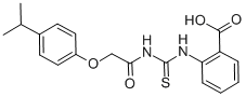 2-[[[[[4-(1-METHYLETHYL)PHENOXY]ACETYL]AMINO]THIOXOMETHYL]AMINO]-BENZOIC ACID Struktur