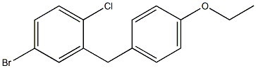 5-bromo-2-chloro-4’-ethoxydiphenylmethane Structure