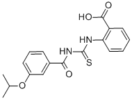 2-[[[[3-(1-METHYLETHOXY)BENZOYL]AMINO]THIOXOMETHYL]AMINO]-BENZOIC ACID Struktur