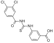 3-[[[(3,4-DICHLOROBENZOYL)AMINO]THIOXOMETHYL]AMINO]-BENZOIC ACID Struktur