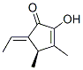 2-Cyclopenten-1-one,5-ethylidene-2-hydroxy-3,4-dimethyl-,(4R,5E)-(9CI) Struktur