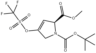 (S)-1-tert-Butyl 2-methyl 4-(((trifluoromethyl)-sulfonyl)oxy)-1H-pyrrole-1,2(2H,5H)-dicarboxylate Struktur