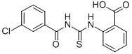 2-[[[(3-CHLOROBENZOYL)AMINO]THIOXOMETHYL]AMINO]-BENZOIC ACID Struktur