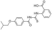 2-[[[[4-(2-METHYLPROPOXY)BENZOYL]AMINO]THIOXOMETHYL]AMINO]-BENZOIC ACID Struktur