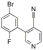 4-Pyridinecarbonitrile,  3-(5-bromo-2-fluorophenyl)- Struktur