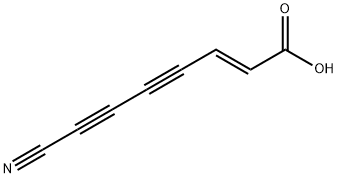 (E)-7-Cyano-2-heptene-4,6-diynoic acid Struktur