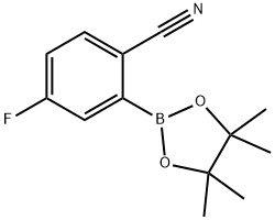 2-Cyano-5-fluorophenylboronic acid pinacol ester Struktur