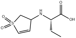 Butanoic acid, 2-[(2,3-dihydro-1,1-dioxido-3-thienyl)amino]-, (2S)- (9CI) Struktur