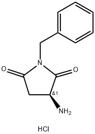 (S)-3-AMINO-1-BENZYLPYRROLIDINE-2,5-DIONE HYDROCHLORIDE Struktur