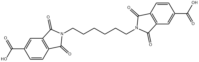 2,2'-Hexamethylenebis(1,3-dihydro-1,3-dioxo-2H-isoindole-5-carboxylic acid) Struktur