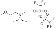 N,N-DIETHYL-N-METHYL-N-(2-METHOXYETHYL)AMMONIUM BIS(TRIFLUOROMETHANE SULUFONYL)IMIDE Struktur