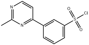 3-(2-METHYL-4-PYRIMIDINYL)BENZENESULFONYL CHLORIDE Struktur