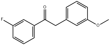 1-(3-FLUOROPHENYL)-2-(3-METHOXYPHENYL)-1-ETHANONE Struktur