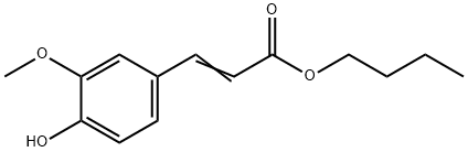 butyl 4'-hydroxy-3'-methoxycinnamate  Struktur