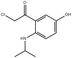 Ethanone,  2-chloro-1-[5-hydroxy-2-[(1-methylethyl)amino]phenyl]- Struktur