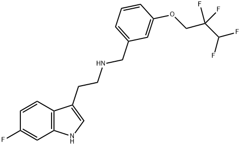 1H-Indole-3-ethanaMine, 6-fluoro-N-[[3-(2,2,3,3-tetrafluoropropoxy)phenyl]Methyl]- Struktur