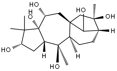 (3β,6β,14R)-グラヤノトキサン-3,5,6,10,14,16-ヘキサオール 化學(xué)構(gòu)造式