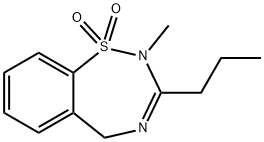 2,5-Dihydro-2-methyl-3-propyl-1,2,4-benzothiadiazepine 1,1-dioxide Struktur