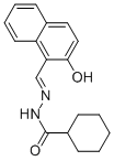 N'-[(2-hydroxy-1-naphthyl)methylene]cyclohexanecarbohydrazide Struktur