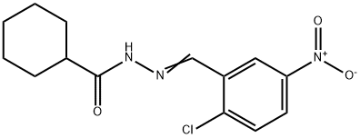 N'-{2-chloro-5-nitrobenzylidene}cyclohexanecarbohydrazide Struktur