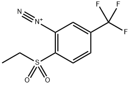 2-(Ethylsulfonyl)-5-(trifluoromethyl)benzenediazonium Struktur