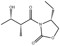 2-Oxazolidinone,4-ethyl-3-[(2R,3S)-3-hydroxy-2-methyl-1-oxobutyl]-,(4R)-(9CI) Struktur