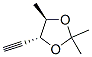 1,3-Dioxolane, 4-ethynyl-2,2,5-trimethyl-, (4R,5R)- (9CI) Struktur