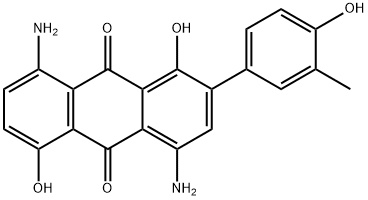 4,8-diamino-1,5-dihydroxy-2-(4-hydroxy-3-methylphenyl)anthraquinone  Struktur