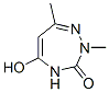 3H-1,2,4-Triazepin-3-one, 2,4-dihydro-5-hydroxy-2,7-dimethyl- (9CI) Struktur