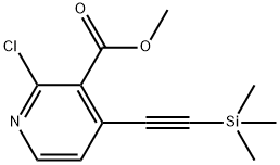 2-CHLORO-4-TRIMETHYLSILANYLETHYNYL-NICOTINIC ACID METHYL ESTER Struktur