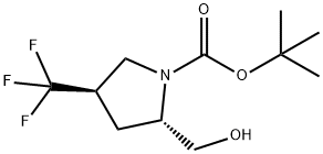 (2S,4R)-1-Boc-4-trifluoromethylpyrrolidine-2-methanol Struktur