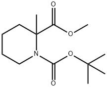 1-tert-butyl 2-Methyl 2-Methylpiperidine-1,2-dicarboxylate Struktur