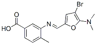 Benzoic  acid,  3-[[[4-bromo-5-(dimethylamino)-2-furanyl]methylene]amino]-4-methyl- Struktur