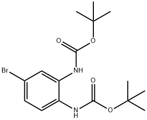 1,2-Di(tert-butyloxycarbonylamino)-4-bromobenzene Struktur