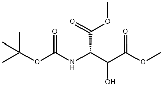 Dimethyl N-tert-Butoxycaronyl-3-hydroxyaspartate, Mixture of Diastereomers Struktur